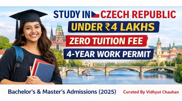 Study in Czech Republic Under ₹4 Lakhs with 4-Year Work Permit – 2025 Guide