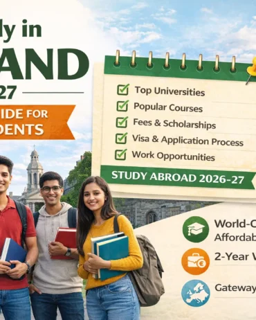 Study in Ireland 2026-27 for Indian students