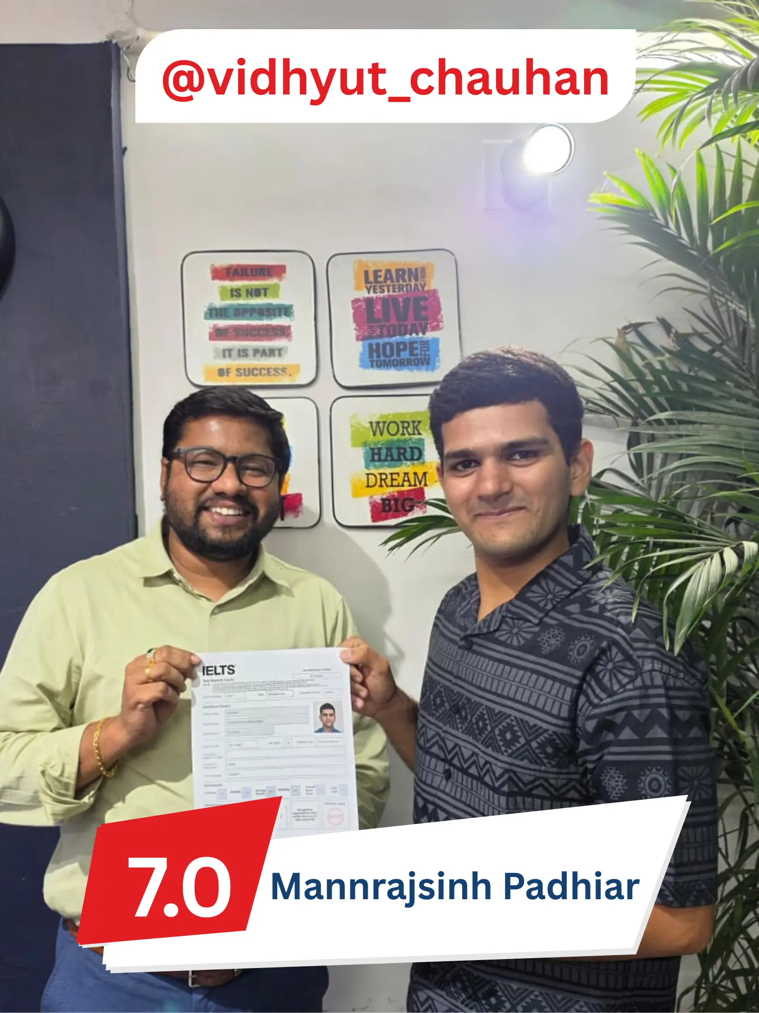 IELTS 7.0 BANDS RESULT